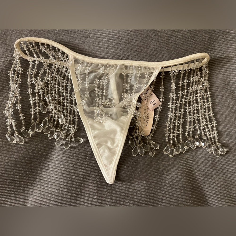 Crystal fringe g-string from Victoria’s Secret. NWT, never worn, XS